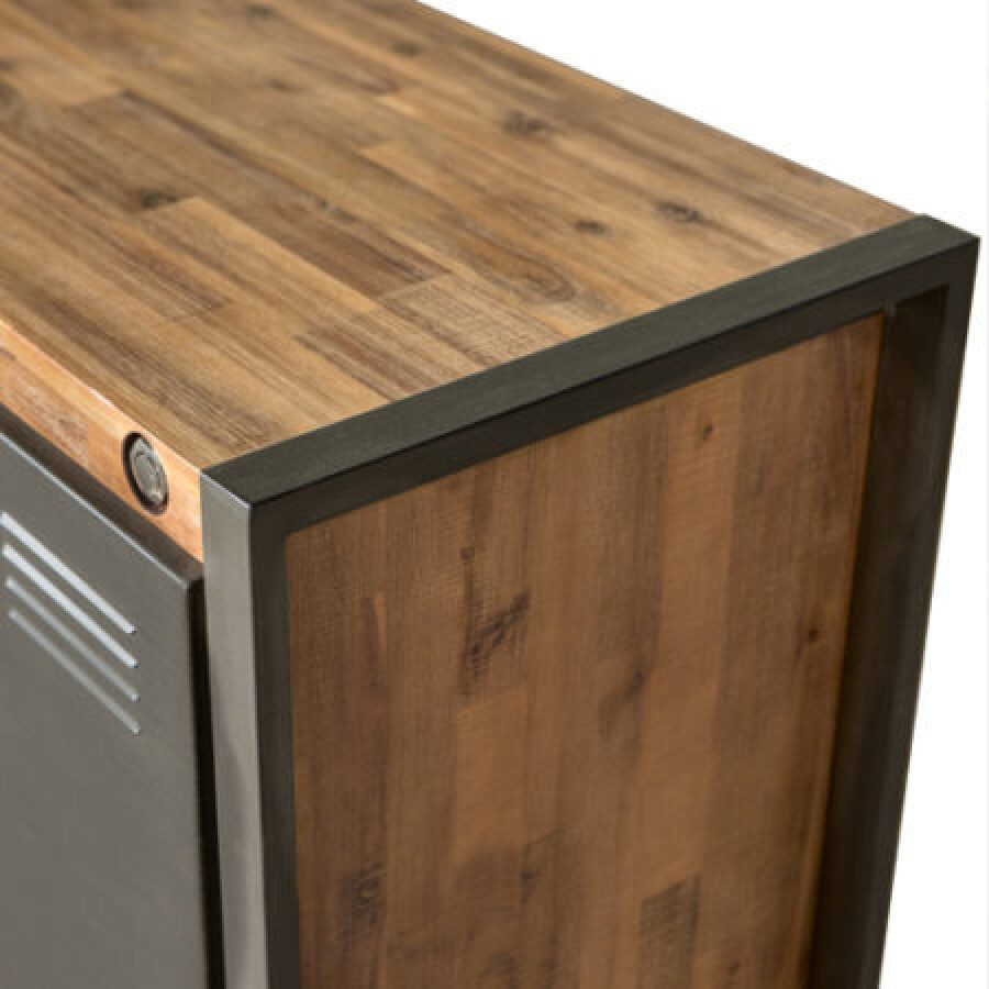 Meubles Style Industriel - Buffet 1 Tiroir 2 Portes Industriel Yorker.
