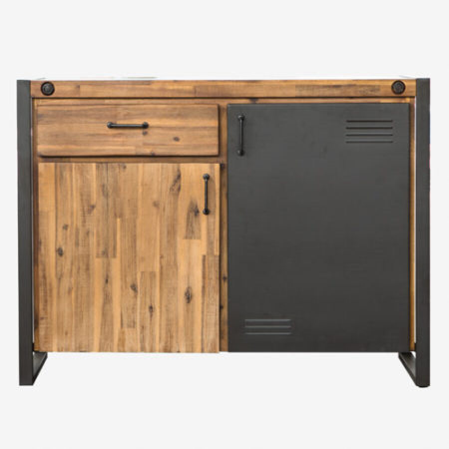 Meubles Style Industriel - Buffet 1 Tiroir 2 Portes Industriel Yorker.