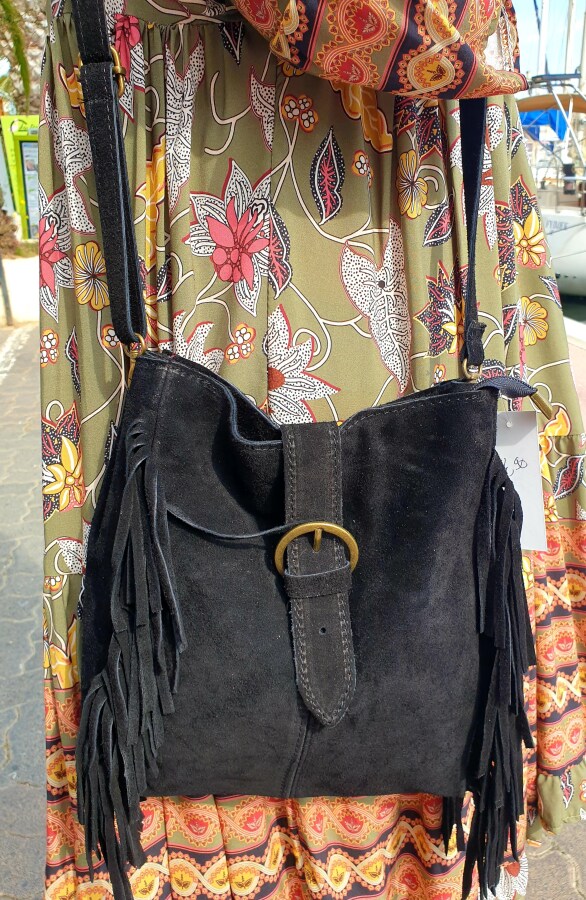 Sac - Sac Boho Daim 100% Cuir Nubuck