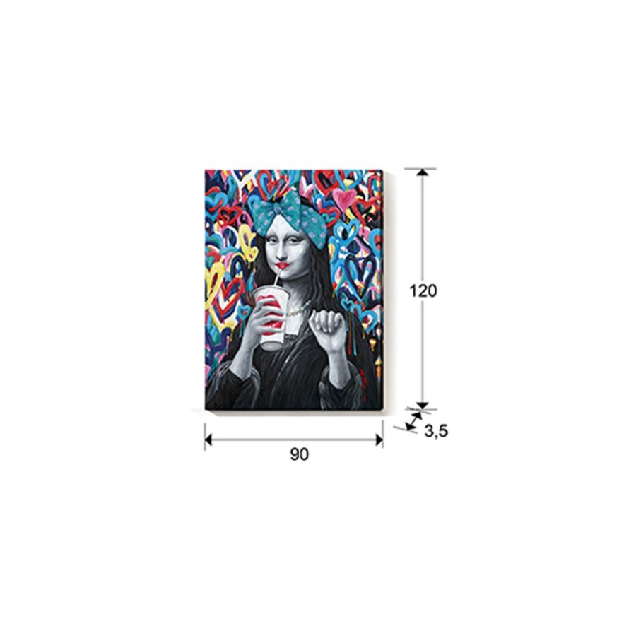 Tableaux - Tableau Peinture Acrylique Pop Art La Joconde 