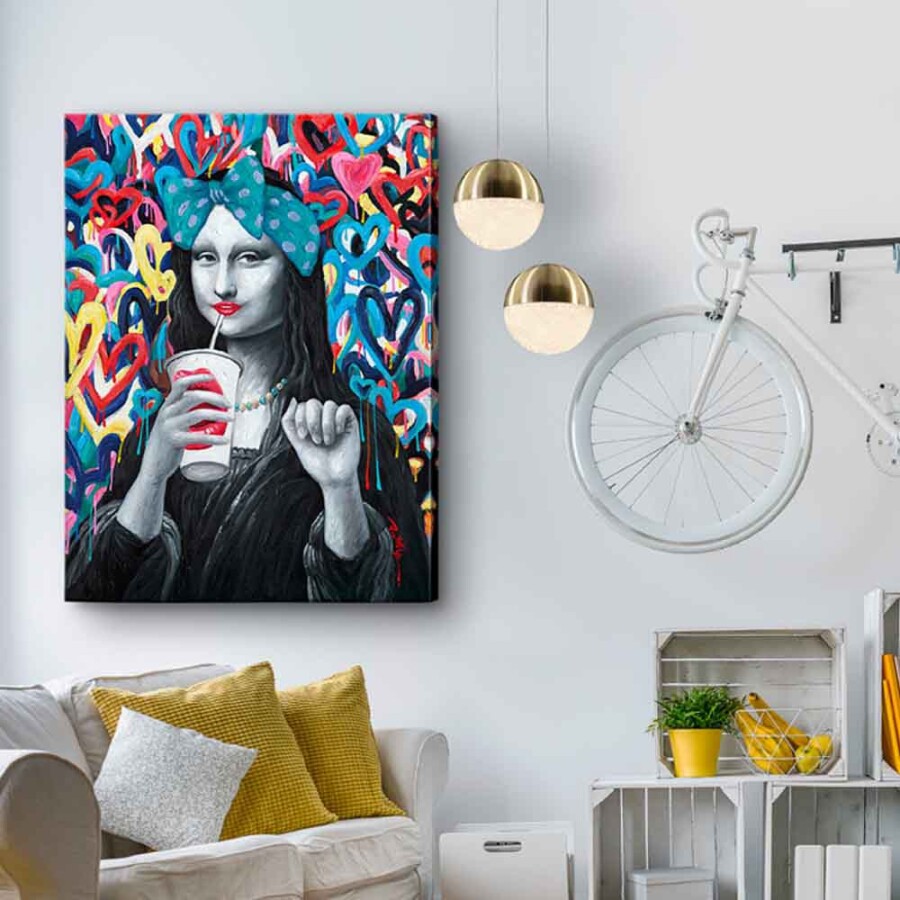 Tableaux - Tableau Peinture Acrylique Pop Art La Joconde 