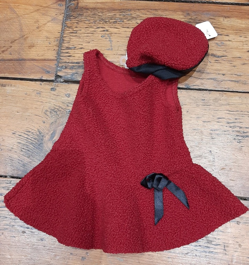 Vêtement Bébé - Robe Rouge Avec Béret