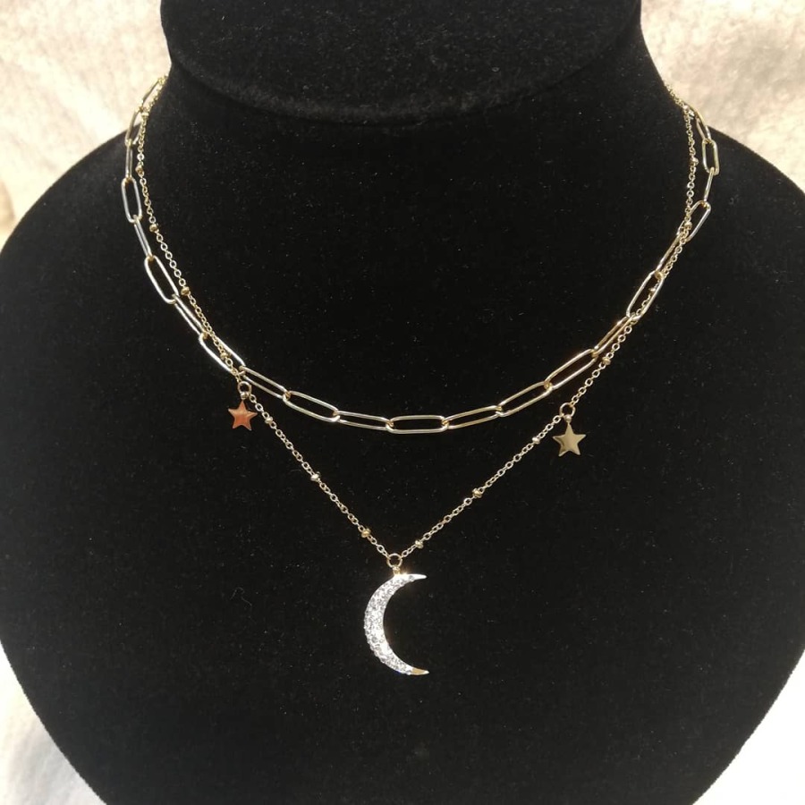 Accessoires - Colier à Pendentif Lune