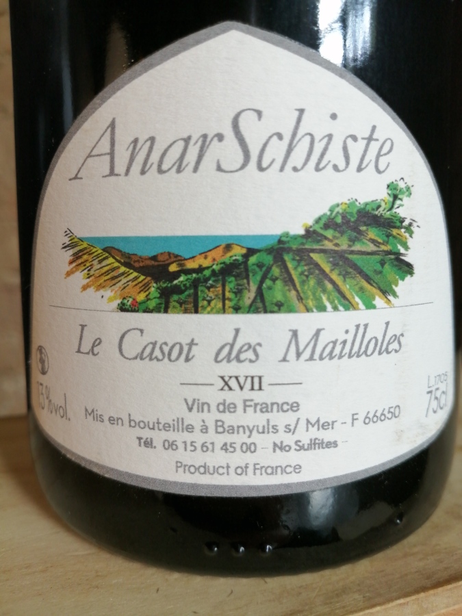 Vin Rouge Du Roussillon - Anar-schiste, 2017