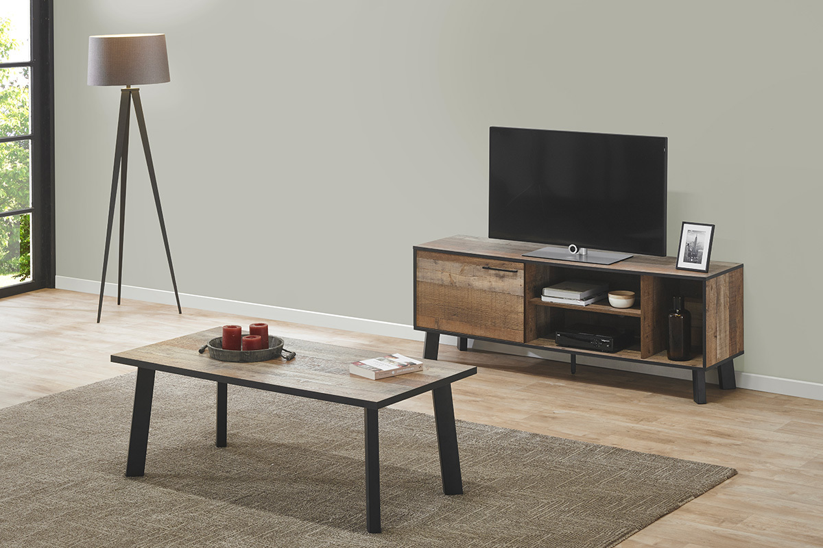 Mobilier - Table Basse De Salon Style Industriel Réf: Tatoo