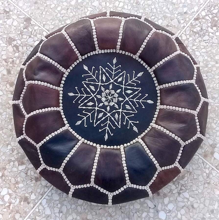 Assise - Mini Pouf De Cuir