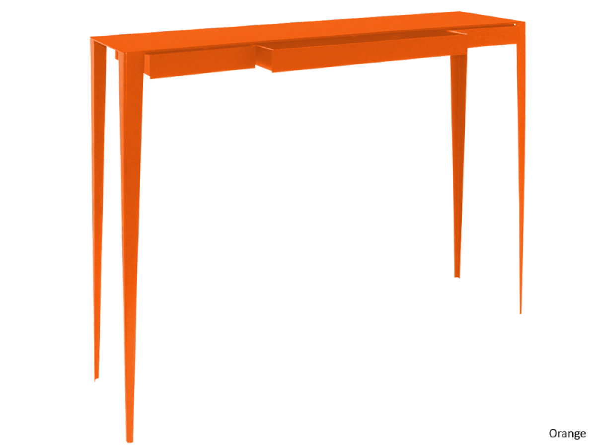Mobilier - Console Design 3 Tiroirs Afd Grande Soeur Orange 115 Cms