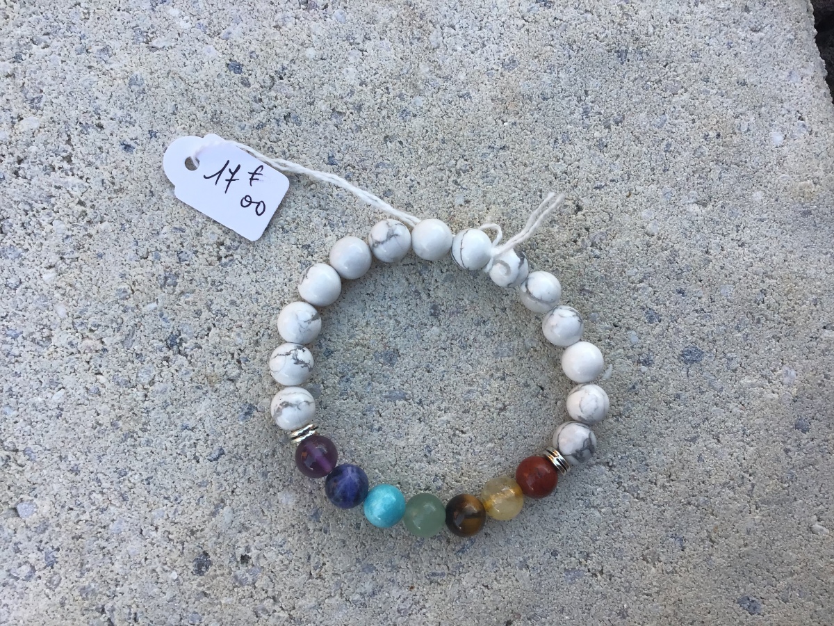 Bracelet  - Bracelet Howlite 7 Chakras 